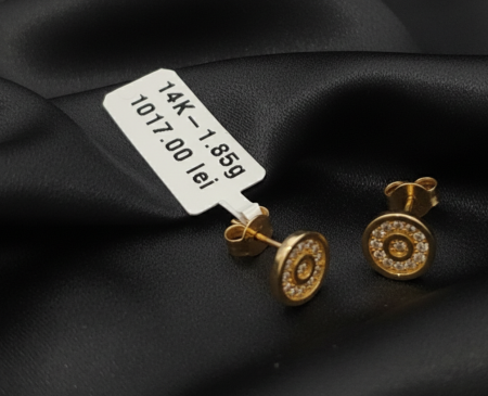 Bijuterii Aur Dama - Cercei aur galben 14k