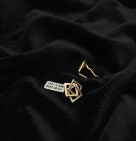 Bijuterii Aur Dama - Cercei Aur Galben 14k