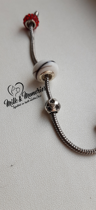 Charm tip Pandora ce contine lapte matern si baza din argint 925 [3]