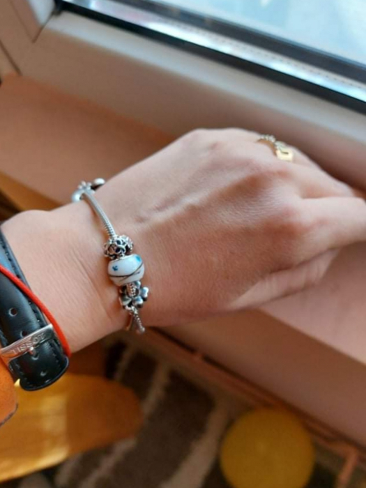 Charm tip Pandora ce contine lapte matern si baza din argint 925 [4]