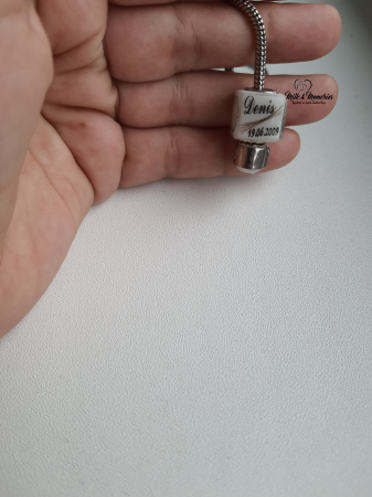 Charm tip cub ce contine lapte matern si baza din argint 925 [2]