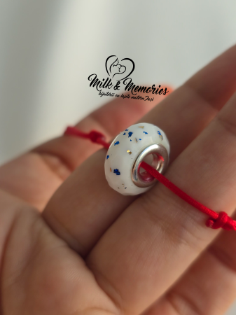 Charm tip Pandora fatetat cu baza din argint 925 cu lapte matern si foita decorativa [7]