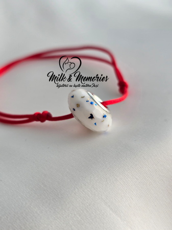 Charm tip Pandora fatetat cu baza din argint 925 cu lapte matern si foita decorativa [6]