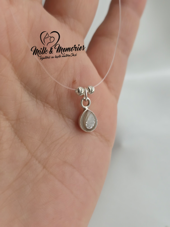 Pandantiv 6mm picatura argint cu lapte matern, suvita bebelusului si bucati din cordonul ombilical [7]