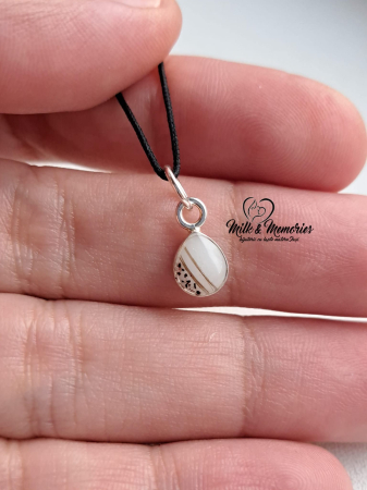 Pandantiv 6mm picatura argint cu lapte matern, suvita bebelusului si bucati din cordonul ombilical [3]