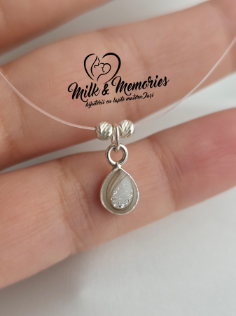 Pandantiv 6mm picatura argint cu lapte matern, suvita bebelusului si bucati din cordonul ombilical [6]