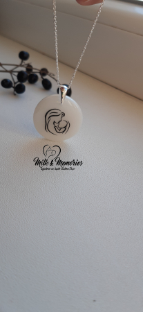 Pandantiv cu lapte matern, personalizat cu numele bebelușului și șuvița de păr [4]