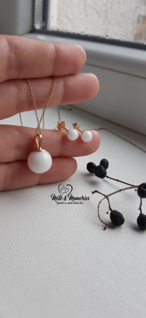 Set perle din aur 14K cu lapte matern [1]