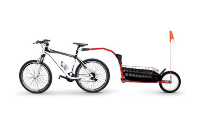 Accesoriu pentru atasarea bicicletei copilului in spatele bicicletei adultului Peruzzo Trail Angel, Rosu [2]