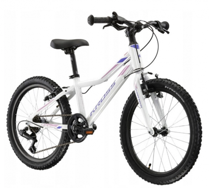 Bicicleta Copii Kross Lea Mini 3.1 Light D 20, Alb, Roz, roti 20 Inch [2]