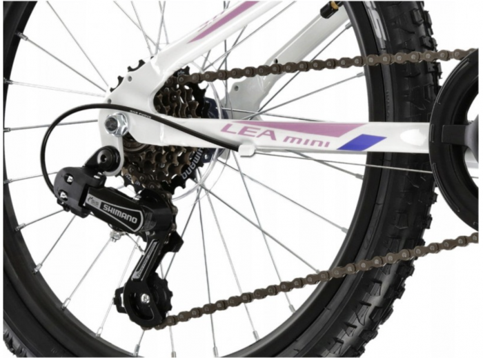Bicicleta Copii Kross Lea Mini 3.1 Light D 20, Alb, Roz, roti 20 Inch [6]