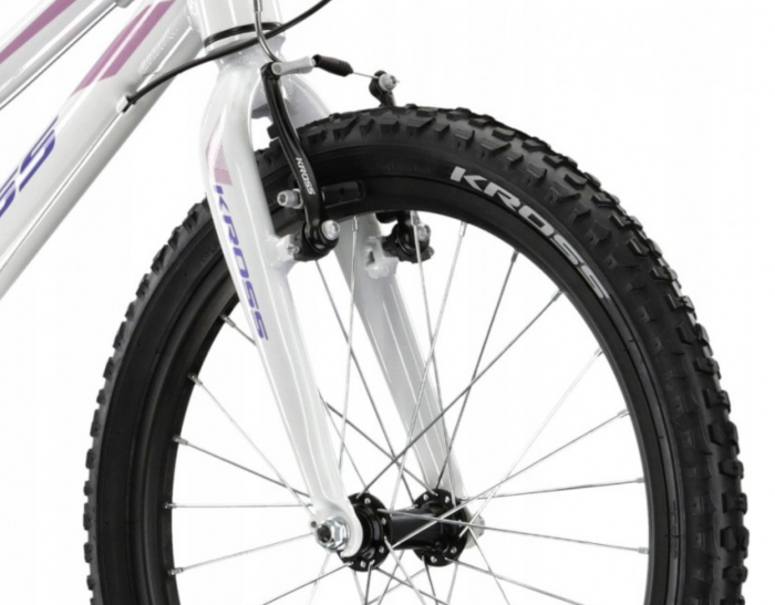 Bicicleta Copii Kross Lea Mini 3.1 Light D 20, Alb, Roz, roti 20 Inch [5]