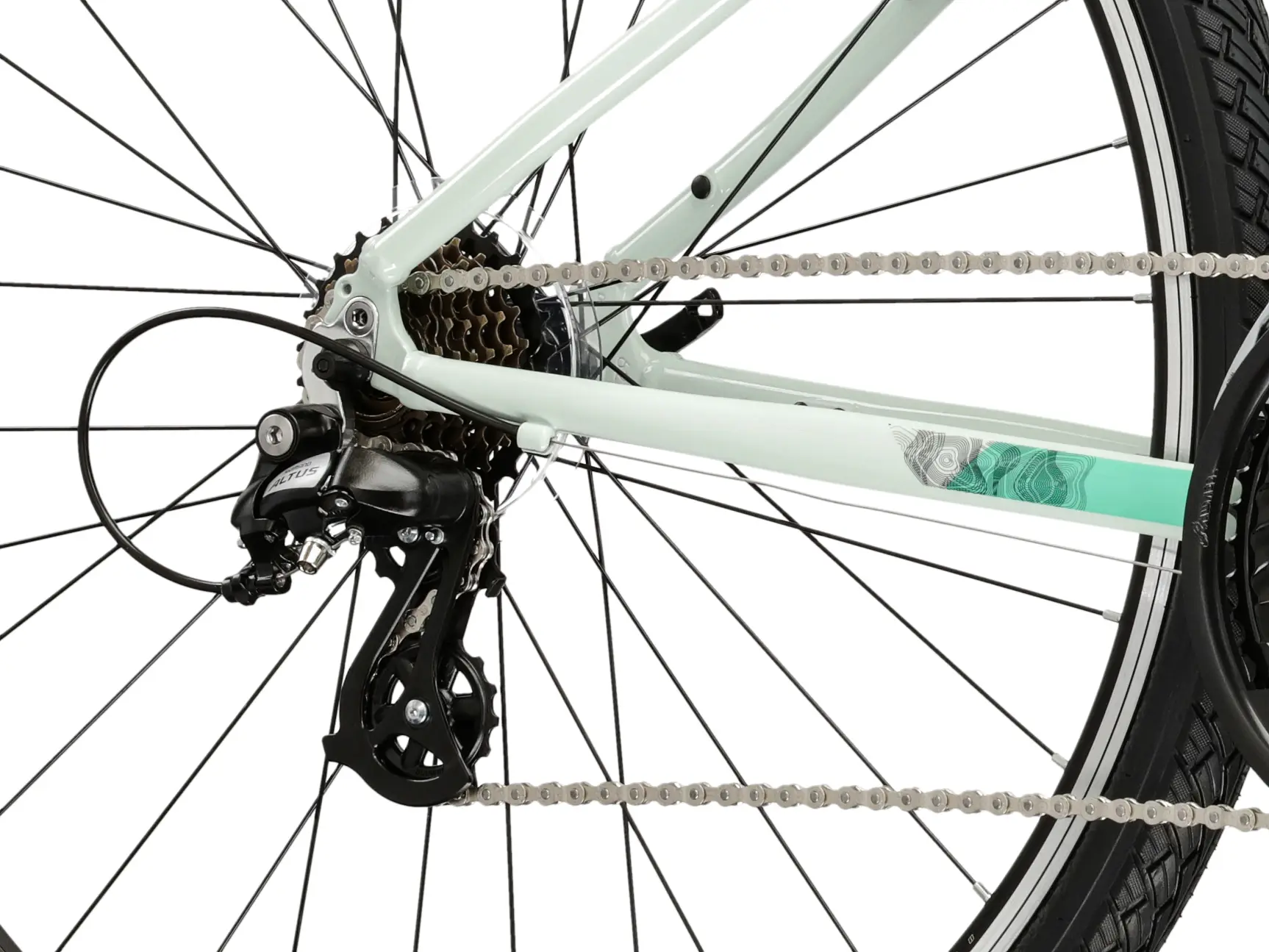 Bicicleta Kross Evado 2.0 mint / black / glossy, roata 28", cadru L (480 mm) [7]