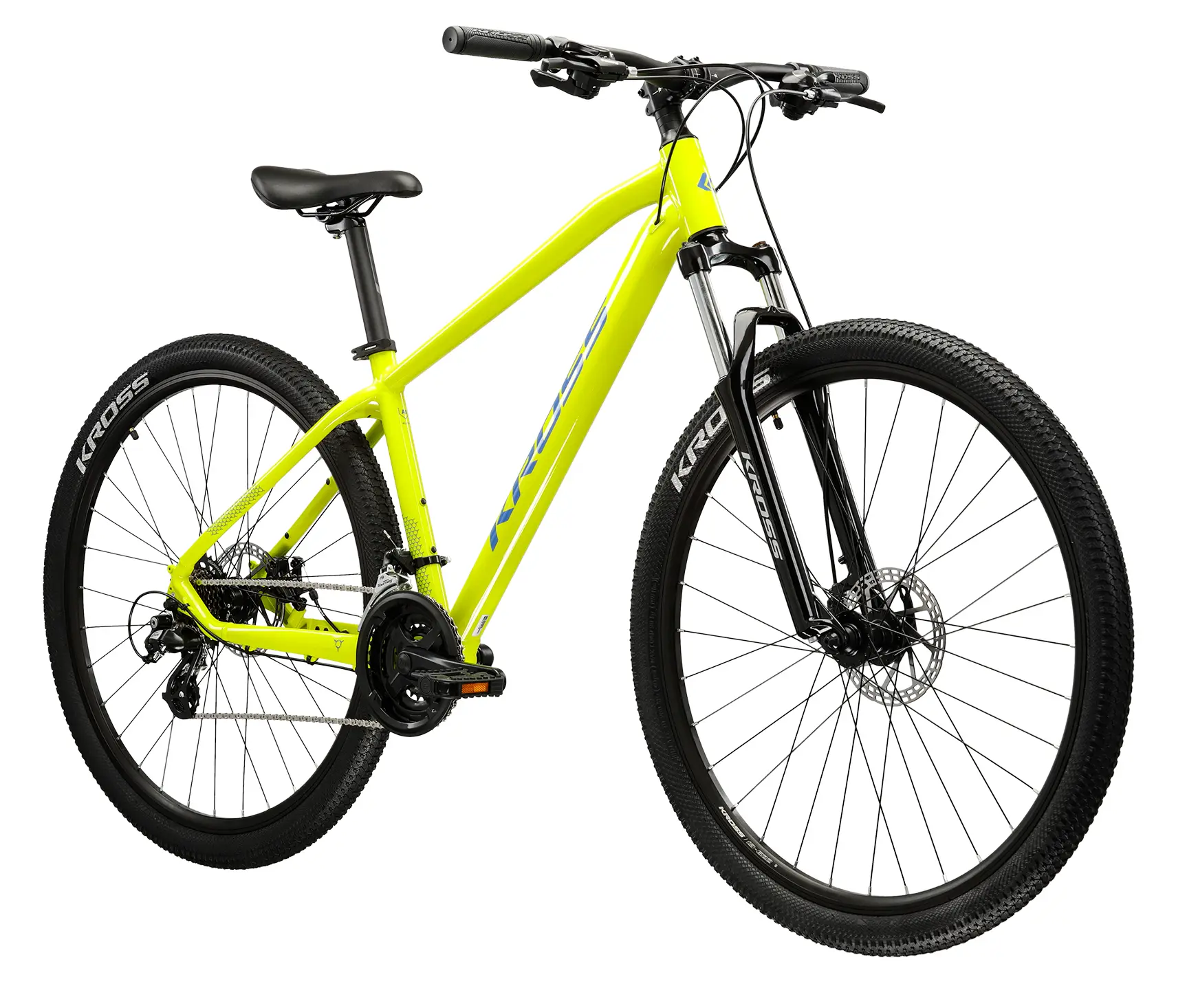 Bicicleta Kross Hexagon 2.0 29" - model 2025 verde lime / albastru / lucios - L (18") [2]