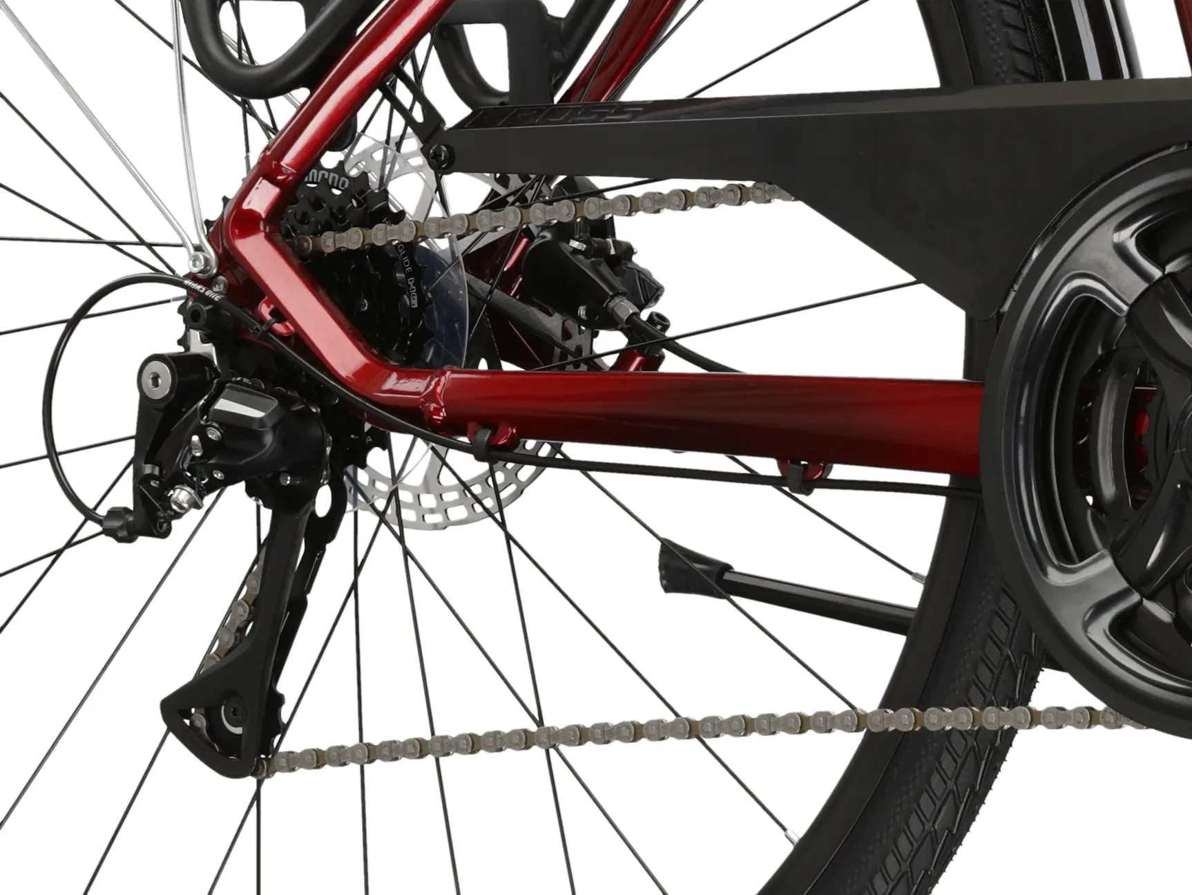 Bicicletă KROSS TRANS 4.0 28" Ruby-Negru-Red Glossy, M, 480mm [6]