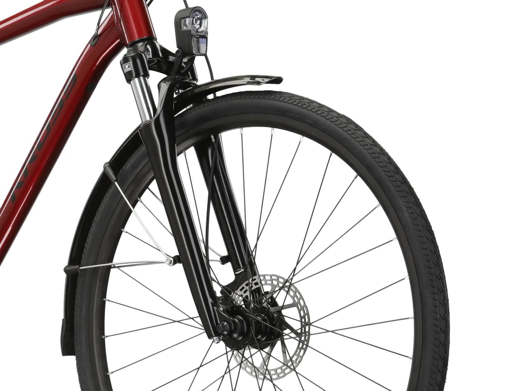 Bicicletă KROSS TRANS 4.0 28" Ruby-Negru-Red Glossy, M, 480mm [8]