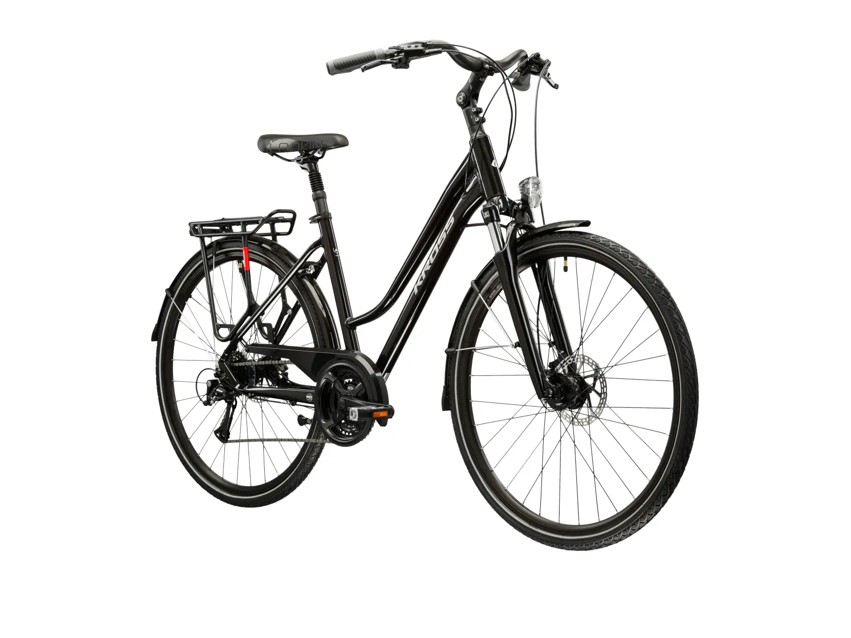 Bicicletă trekking KROSS Trans 4.0 roata 28", cadru 19"/L, neagră [2]