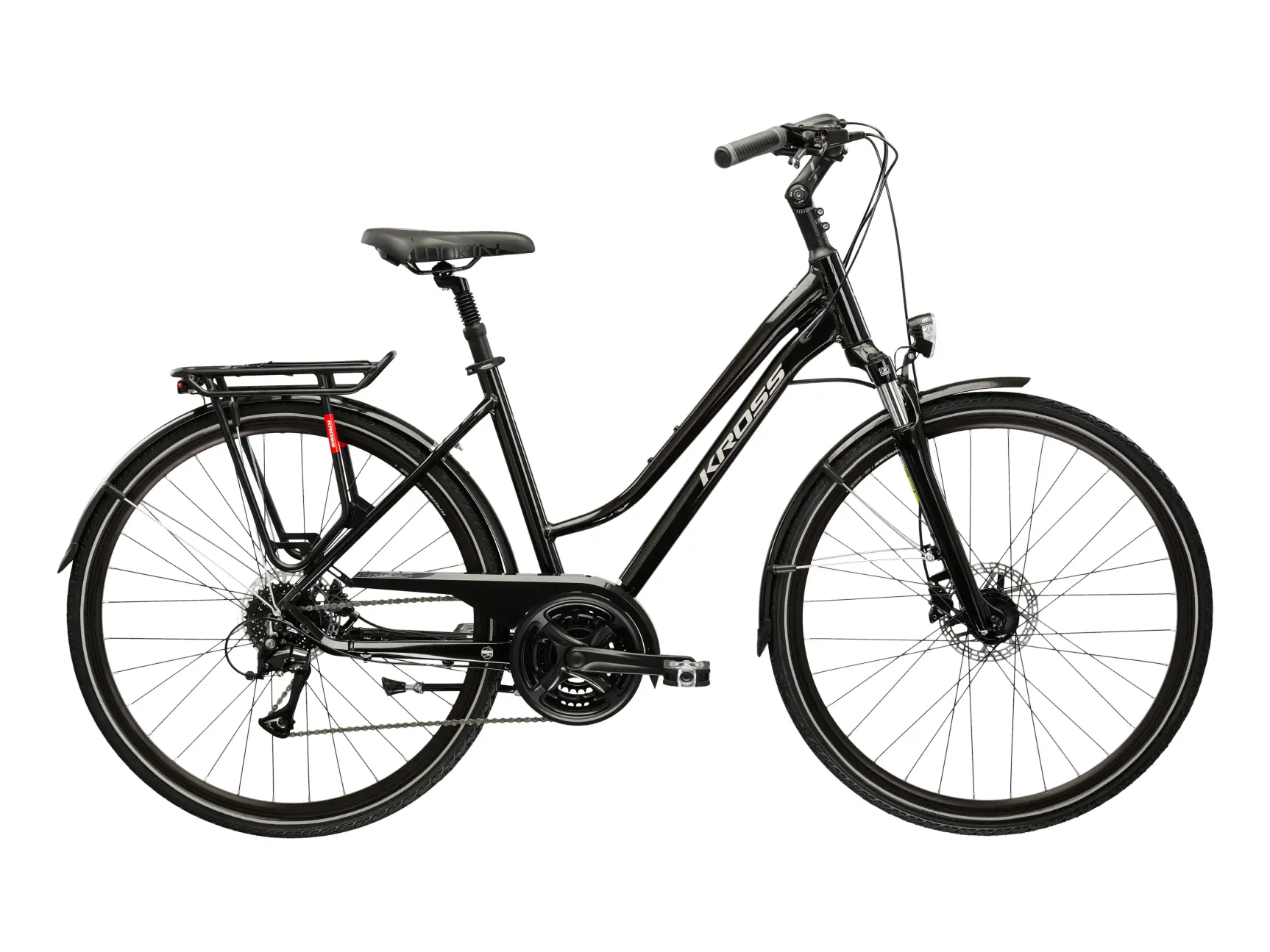 Bicicletă trekking KROSS Trans 4.0 roata 28", cadru 19"/L, neagră [1]
