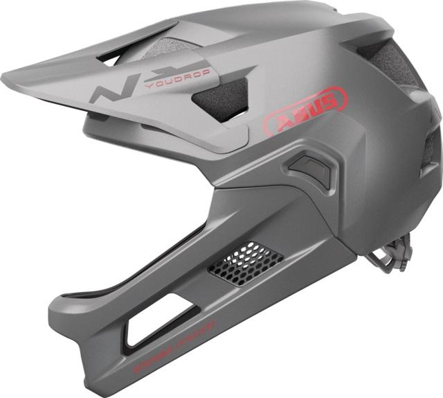 Casca copii MTB Full Face ABUS YouDrop Titanium Silver, S (48-55 cm) [1]