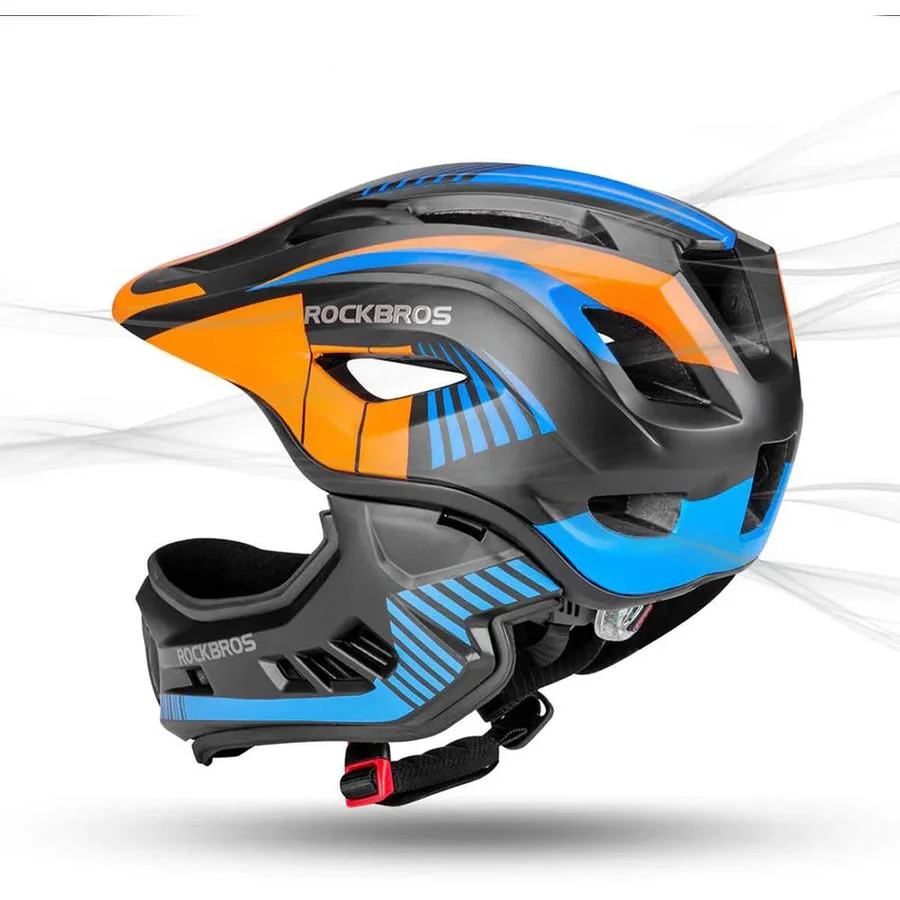 Cască protecție sport Rockbros, Cască full face, albastru 55-58 cm [4]