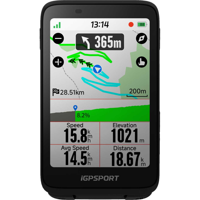Ciclocomputer GPS iGPSPORT BiNavi Negru, ecran 3.5" [2]