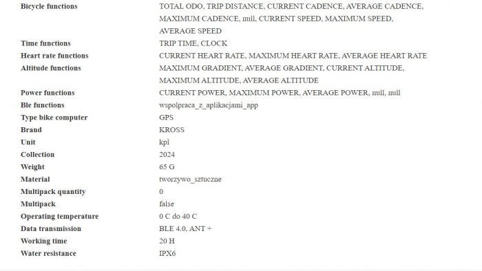 Ciclocomputer Kross KRC 650 Navi Pow/Cad/Hr [3]