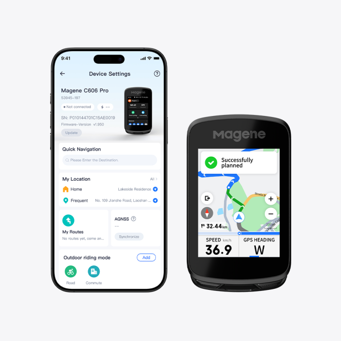 Ciclocomputer Magene Smart cu GPS C606 Pro (ecran 2.8") [4]