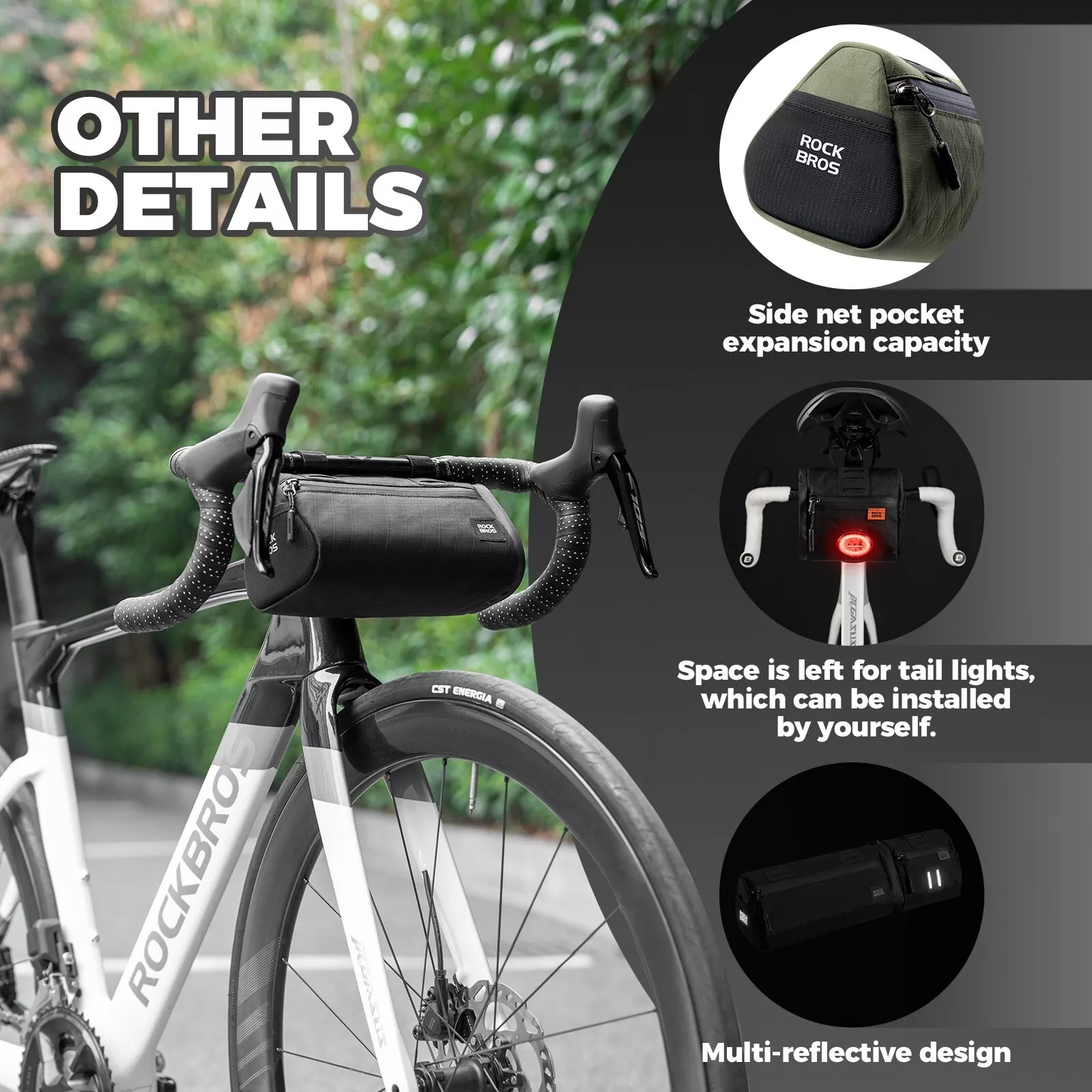 Geantă de bicicletă ROCKBROS 2 în 1, geantă dublă, geantă de șa, geantă multifuncțională 2L [2]