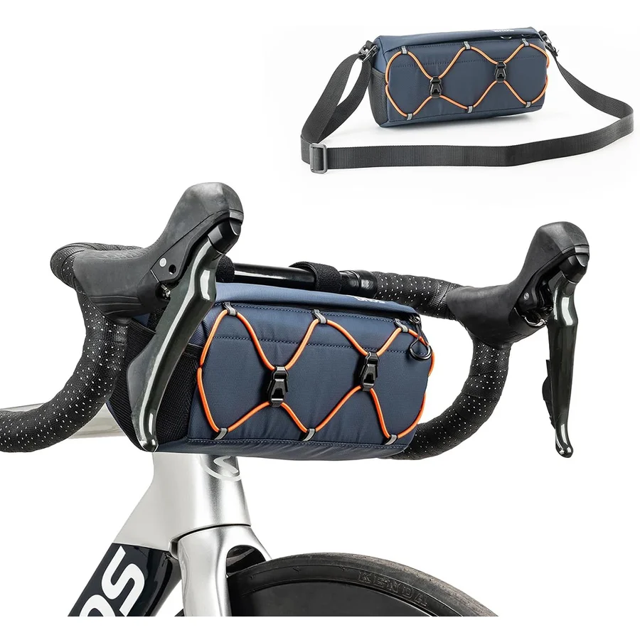 Geantă de bicicletă Rockbros, amplasare pe ghidon, 2,2 l, impermeabilă, cu bandă elastică [2]