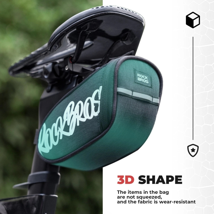 Geantă de șa pentru bicicletă ROCKBROS , reflectorizantă, 0.8L, albastră [4]