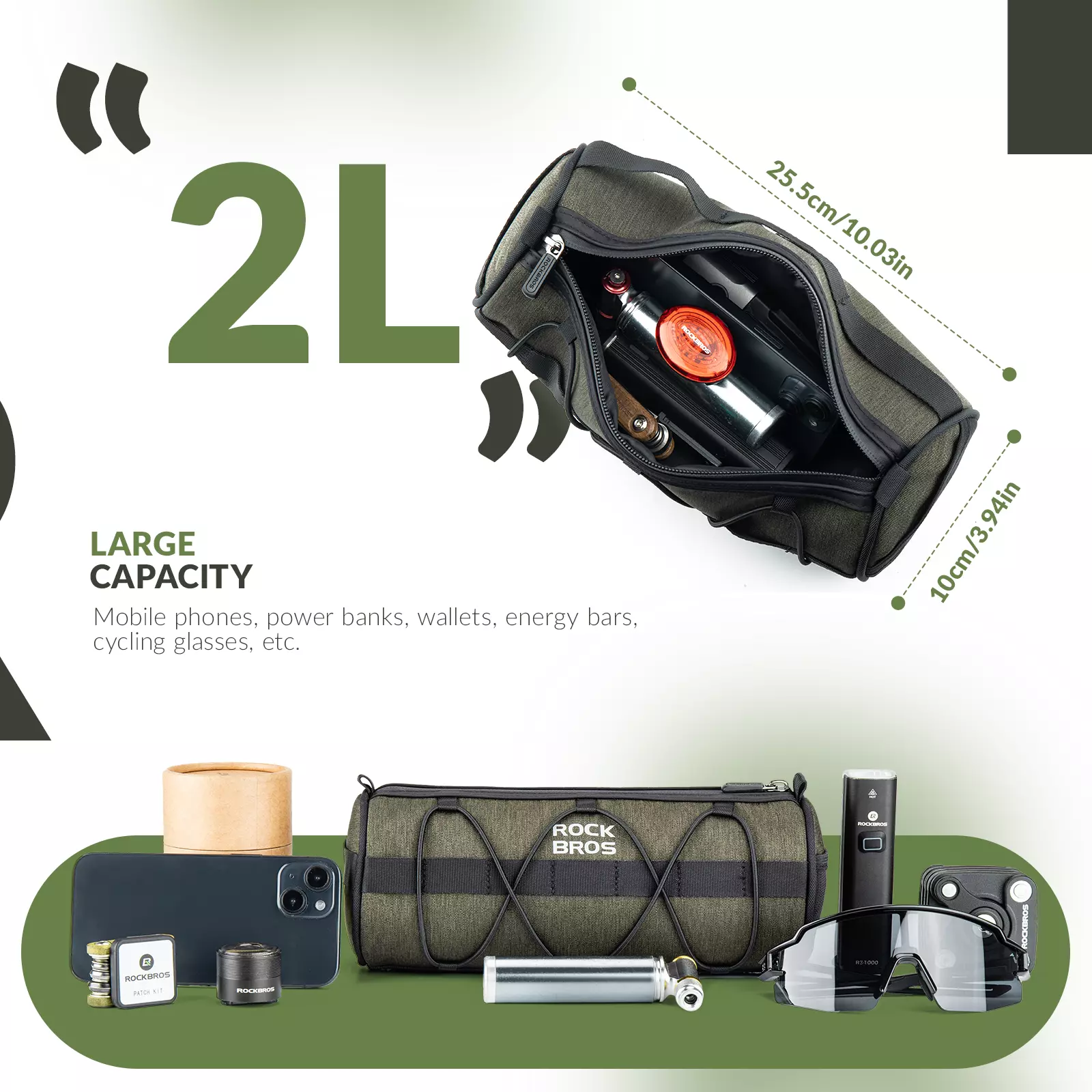 Geantă ghidon RockBros 2L, multifuncțională, pentru bicicletă, cu curea de umăr [5]