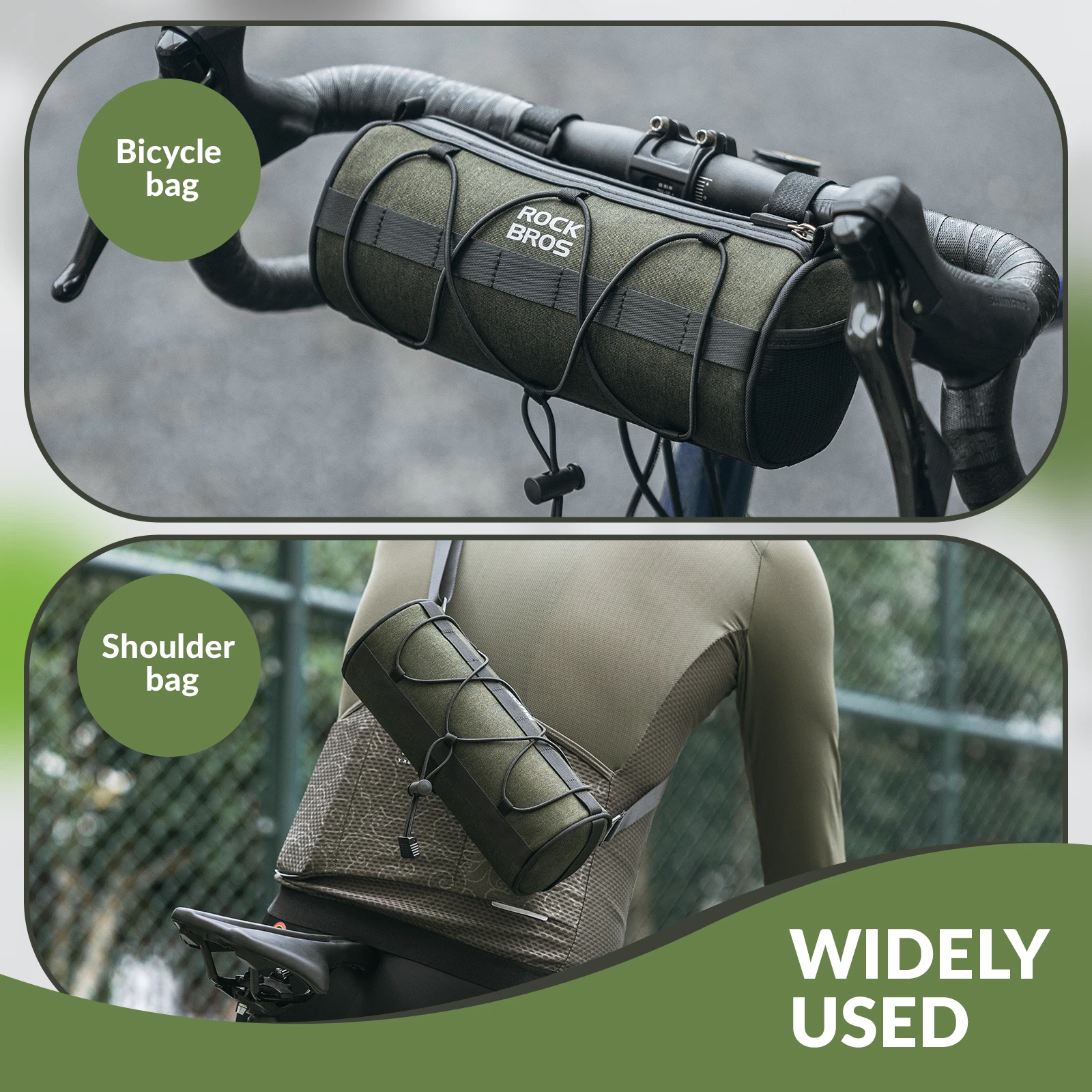 Geantă ghidon RockBros 2L, multifuncțională, pentru bicicletă, cu curea de umăr [4]