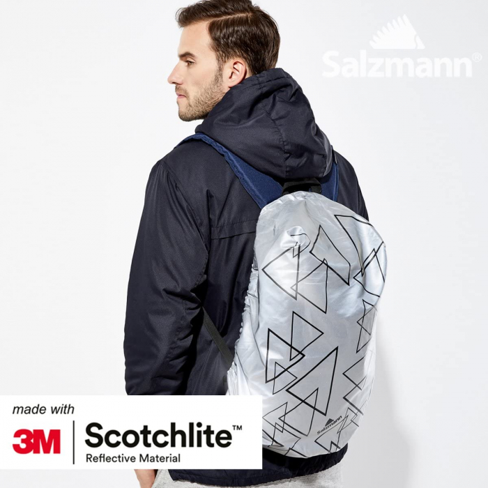 Husa Rucsac reflectorizanta Salzmann 3M gri [3]