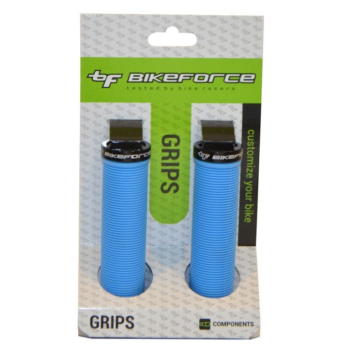 Mansoane BikeForce 130mm Lock-On negru/aqua/negru [1]