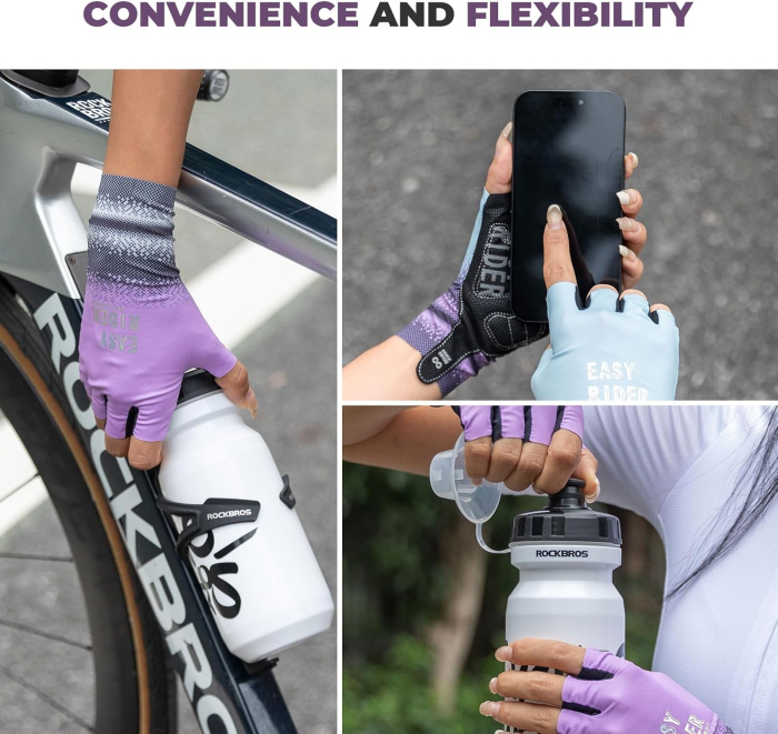 Manusi Ciclism Rockbros Dama, Turcoaz, Marimea S [3]