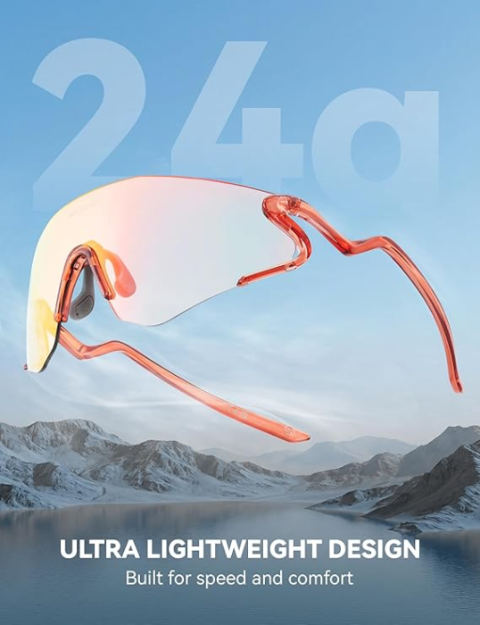 Ochelari de ciclism ROCKBROS, fotocromatici,UV400,ultraușori (24 g) [3]