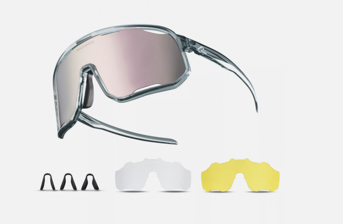 Ochelari de ciclism ROCKBROS, ochelari sport, ramă fotocromatică TR polarizată, unisex [2]