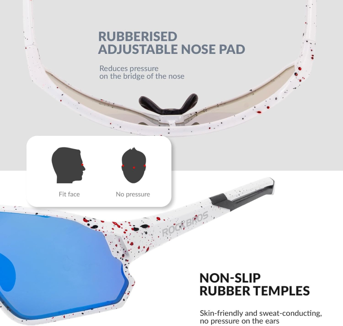 Ochelari de ciclism ROCKBROS pentru copii, ochelari fotocromatici/polarizați, ochelari de ciclism UV400 - [5]