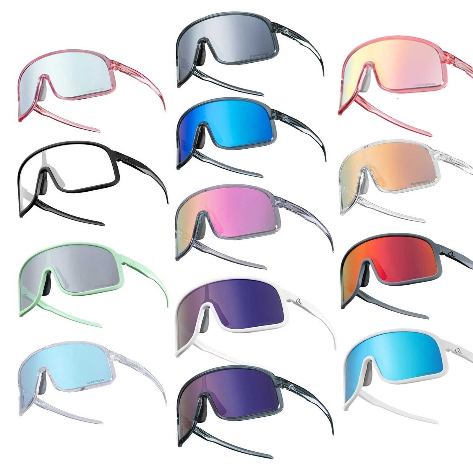 Ochelari de soare ROCKBROS polarizați/ fotocromatici, ochelari de ciclism rezistenți la vânt [4]