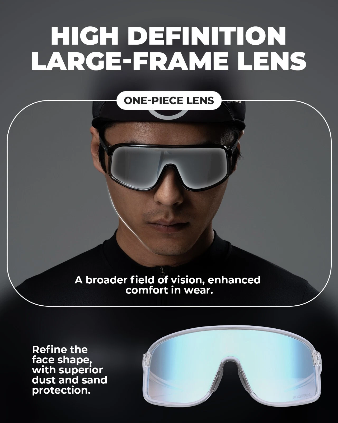 Ochelari Rockbros ciclism polarizati , fotocromatici, rezistenti la vant [2]