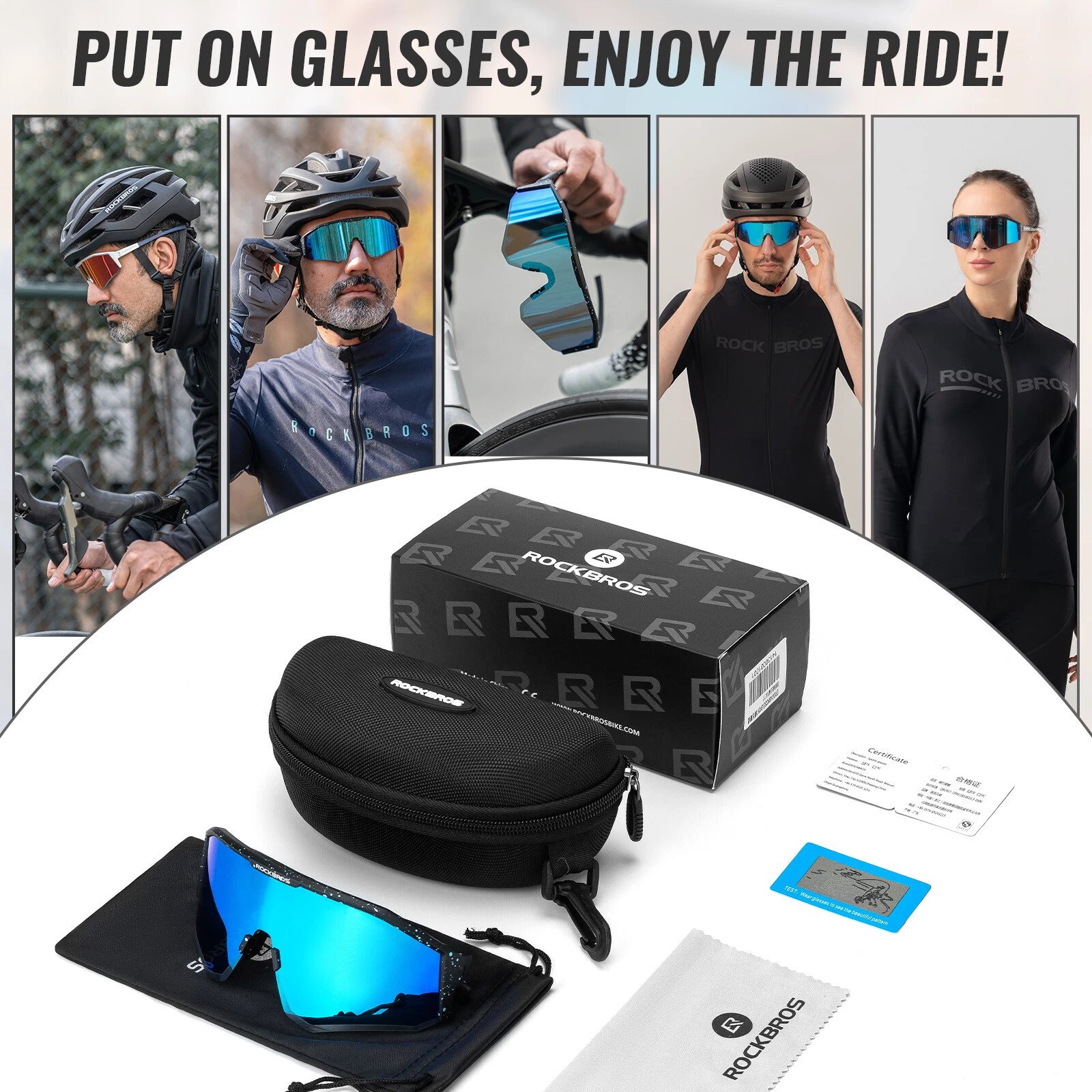 Ochelari sport ROCKBROS rezistenți la vânt, polarizați, pentru ciclism – ochelari de soare pentru activități outdoor [2]