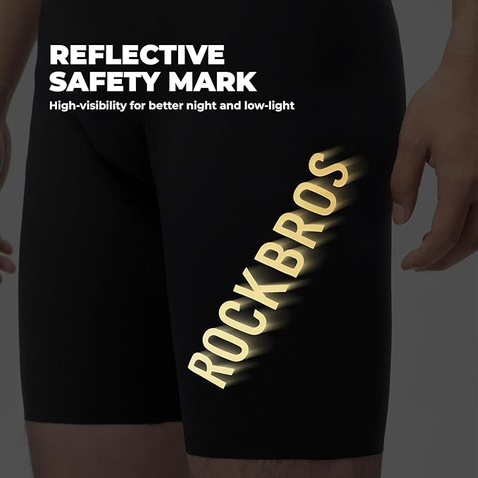 Pantaloni scurți de ciclism ROCKBROS cu bretele, căptușiți, pentru bărbați, respirabili, cu uscare rapidă, pentru ciclism de șosea și MTB, marime L [3]