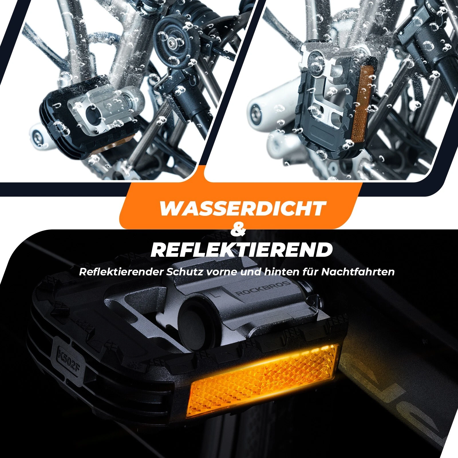 Pedale pentru bicicletă ROCKBROS, pedale pliabile din aluminiu [7]