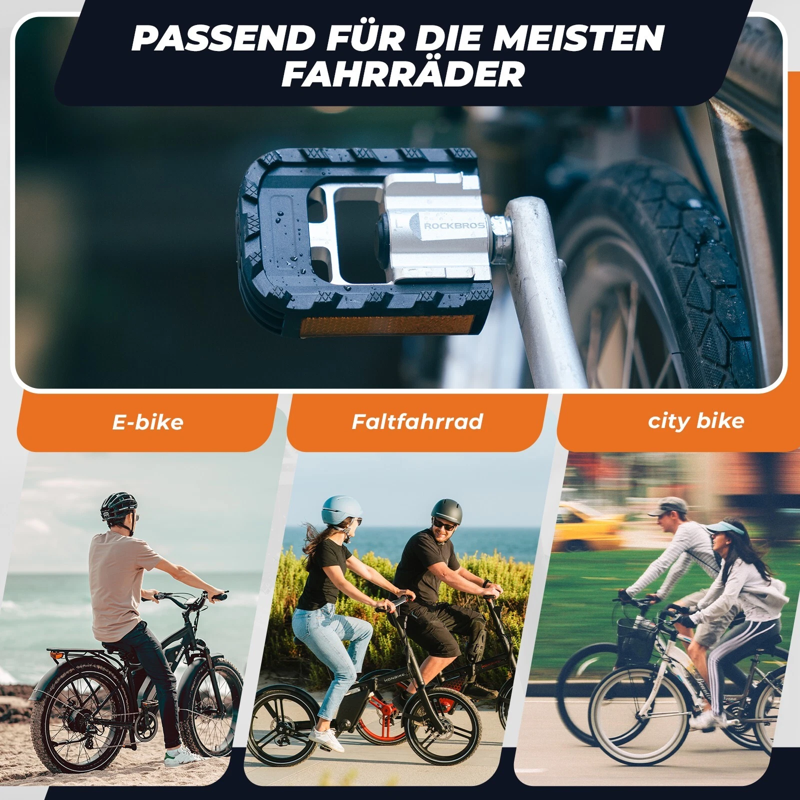 Pedale pentru bicicletă ROCKBROS, pedale pliabile din aluminiu [2]