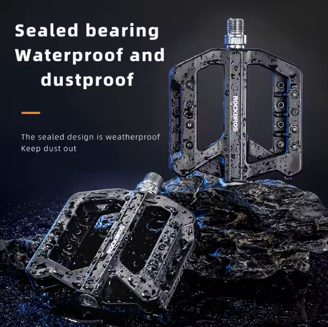 Pedale Rockbros ultra-usoare, cu rulmenți de etanșare, antiderapante, plate, [2]