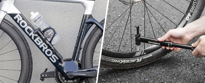 Pompă de bicicletă ROCKBROS cu scule multifuncționale cu clichet, portabilă [7]