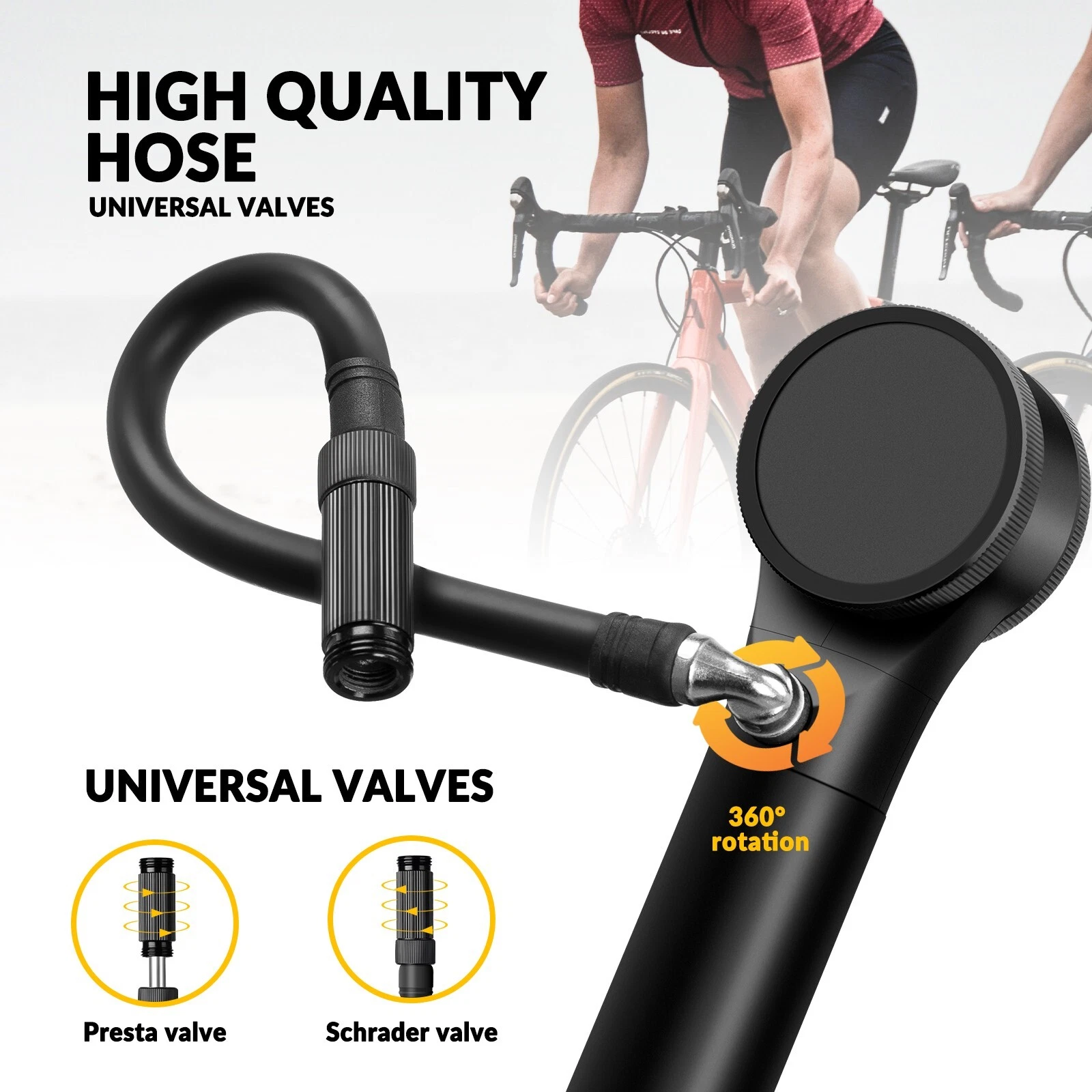 Pompă electronica RockBros , pentru bicicleta anvelope si suspensii, 320PSI, Presta și Schrader [4]