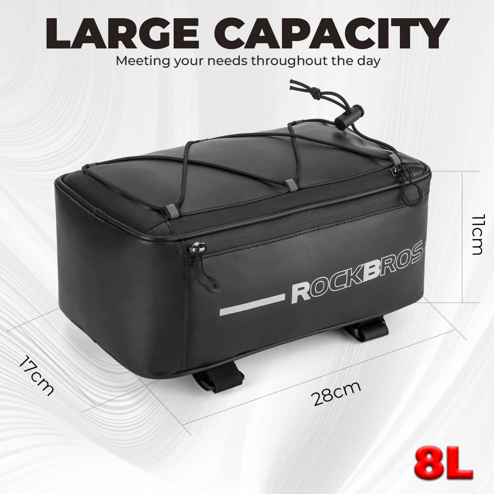 ROCKBROS Geanta de bicicletă impermeabila 5-8L [4]