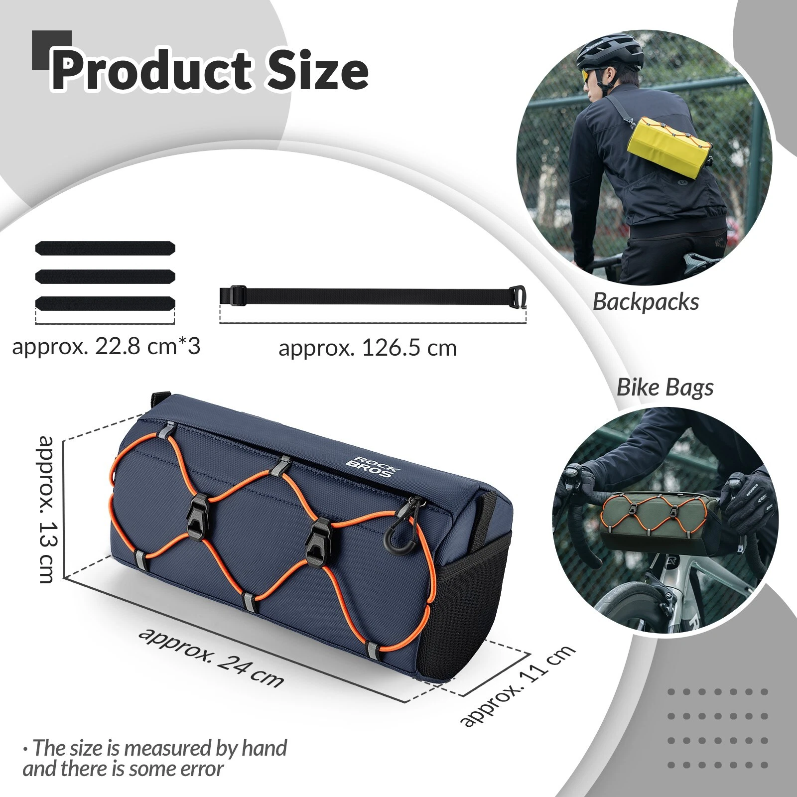 ROCKBROS Geantă ghidon bicicletă 2.2L cu suport pentru umăr crossbody MTB [2]