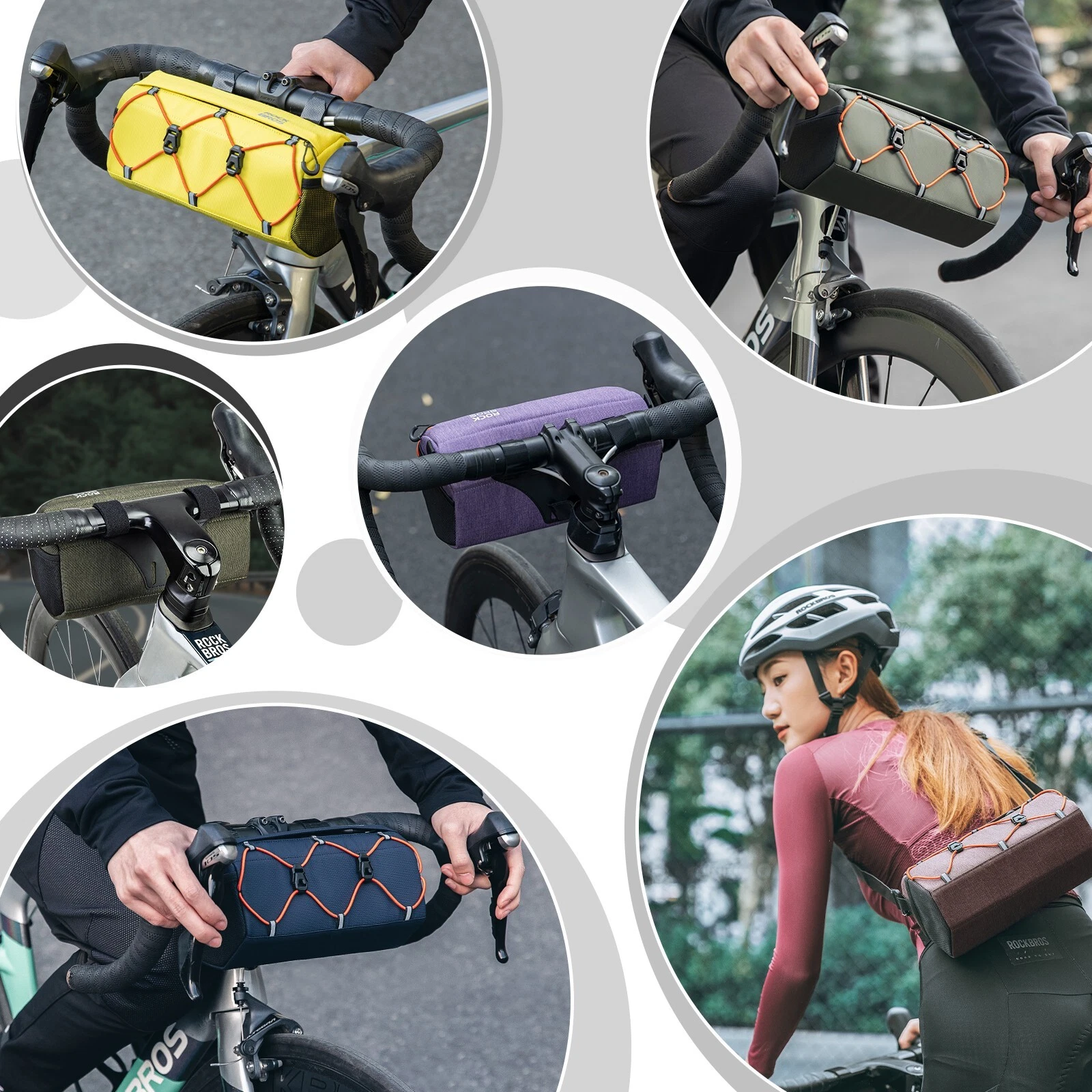 ROCKBROS Geantă ghidon bicicletă 2.2L cu suport pentru umăr crossbody MTB [6]